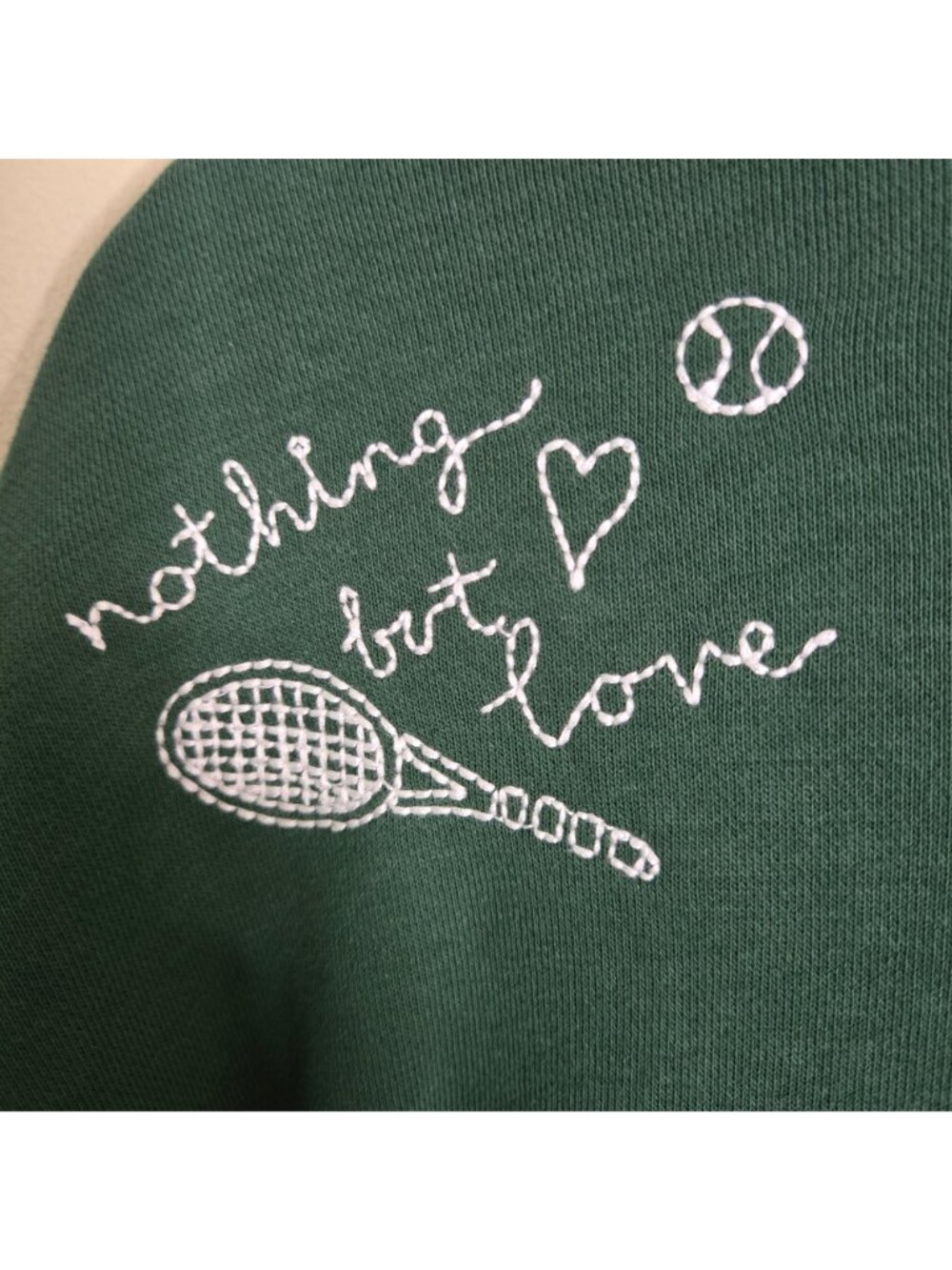 Scotch & Soda Amsterdam NWT Eden Green Embroidered Tennis Sweatshirt Size M - Picture 9 of 15